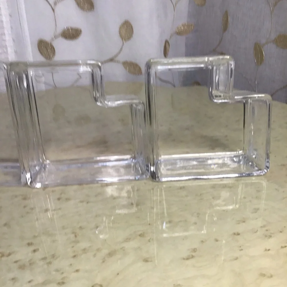 Modern Square Glass Candy Snack Serving Dishes Trinket Bowls